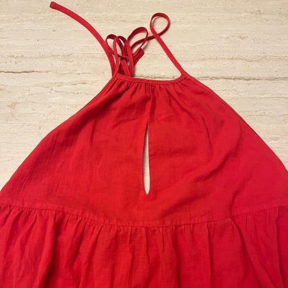 Cupshe x Kelsey Anderson Hello Sunshine Red Halter Maxi Dress Size Large NWT - Picture 12 of 14